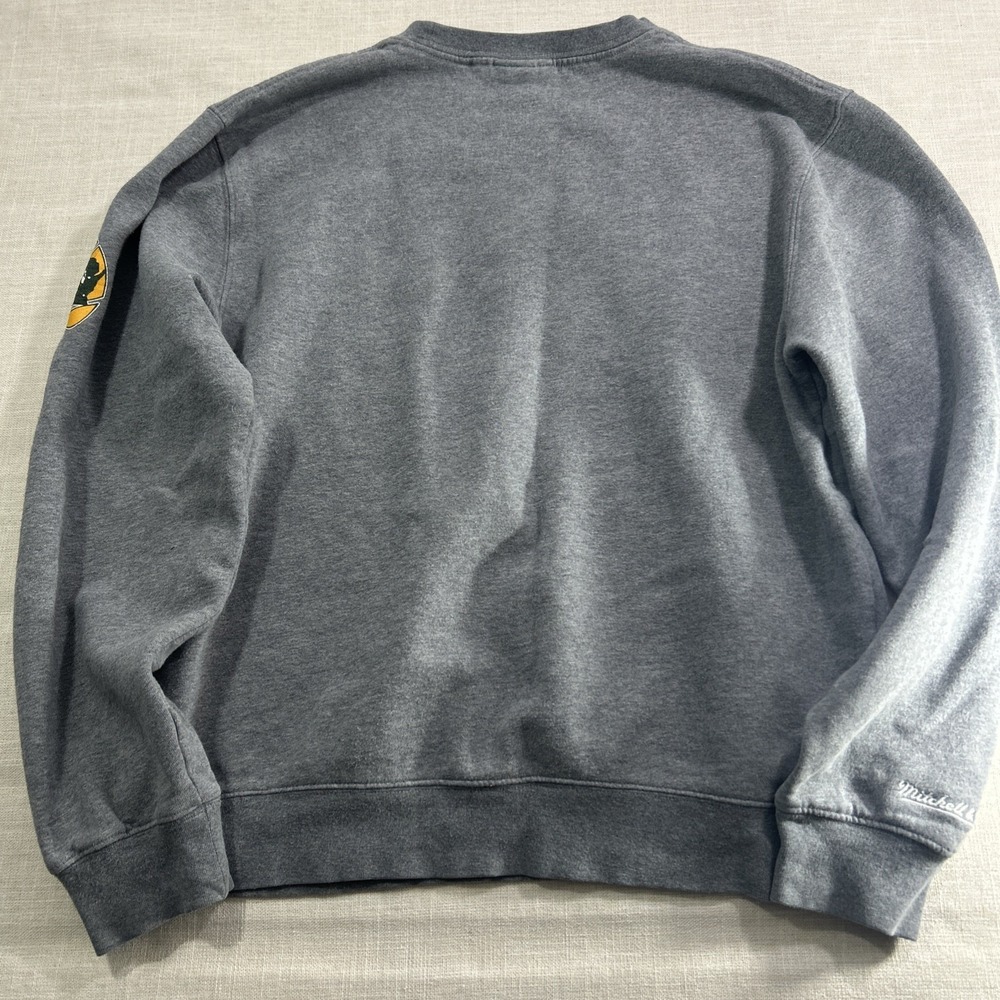 Mitchell Ness Sweatshirt Adults L Gray Throwback Fleece Greenbay Packers - Picture 11 of 15